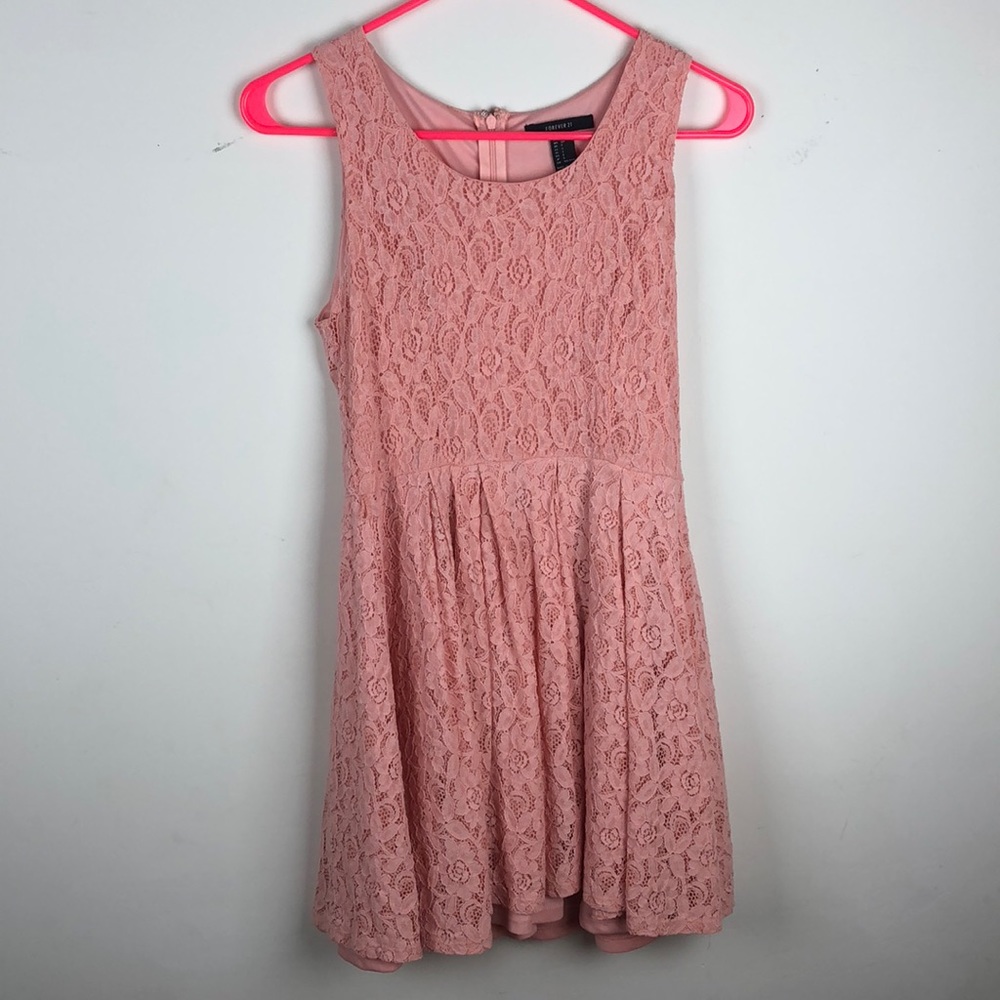 F21 Peach Lace Dress